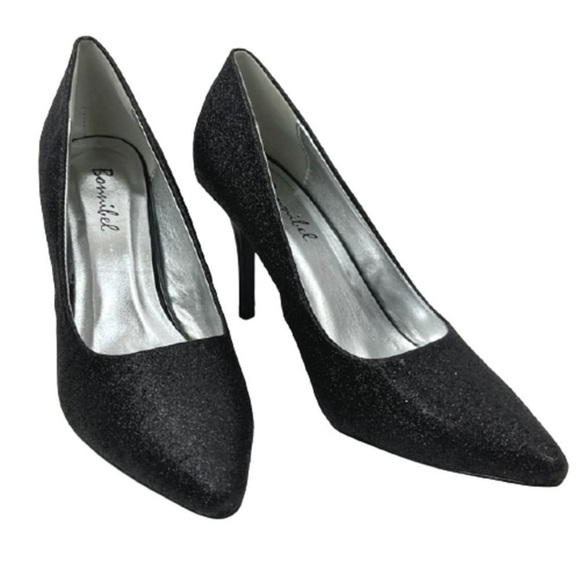 Bonnibel Shoes - NWT Bonnibel Slip-On Glitter Dress Pump Stiletto Almond Toe High Heels Shoes…
